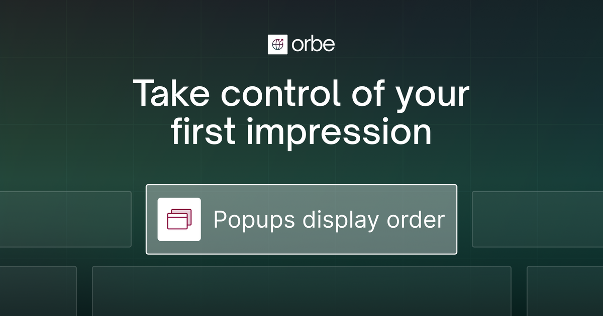 Popups display order