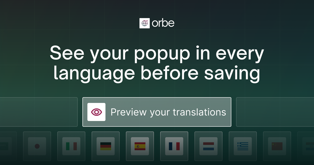 Translations editor and popup preview