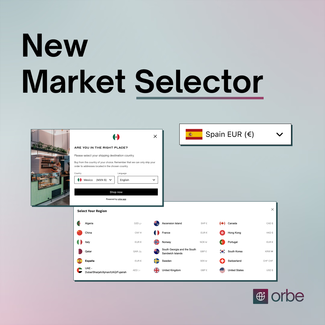 New Market Selector